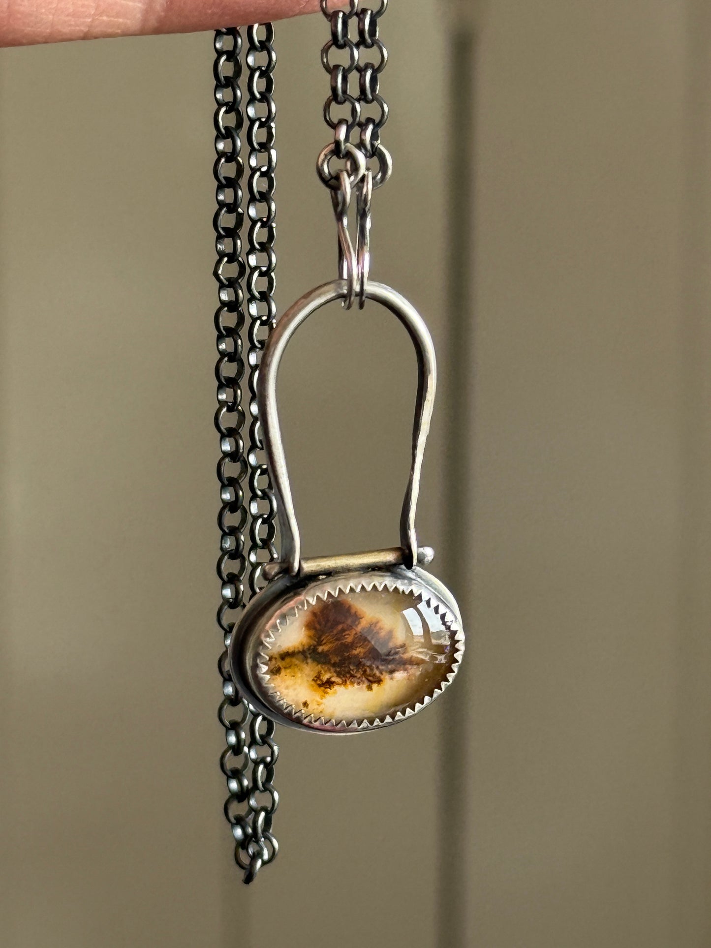 Scenic Dentric Agate Pendant