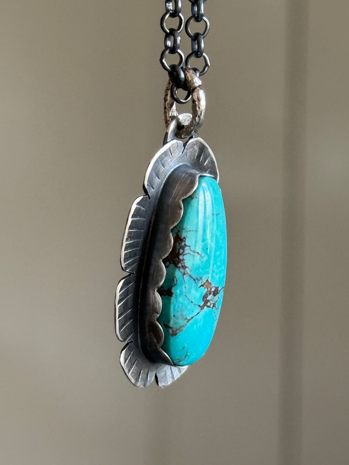 Bisbee Turquoise and Silver Necklace