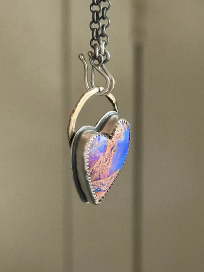 Heart Boulder Opal Pendant