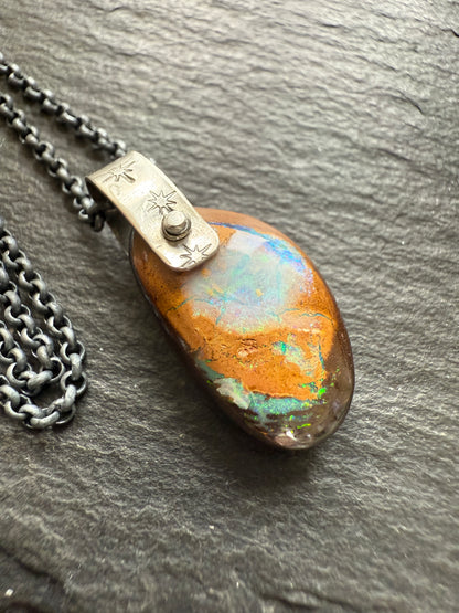 Ocean Blue Boulder Opal