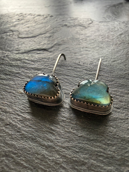Labradorite Cloud Drop Earrings
