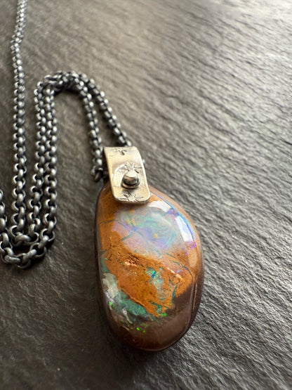 Ocean Blue Boulder Opal