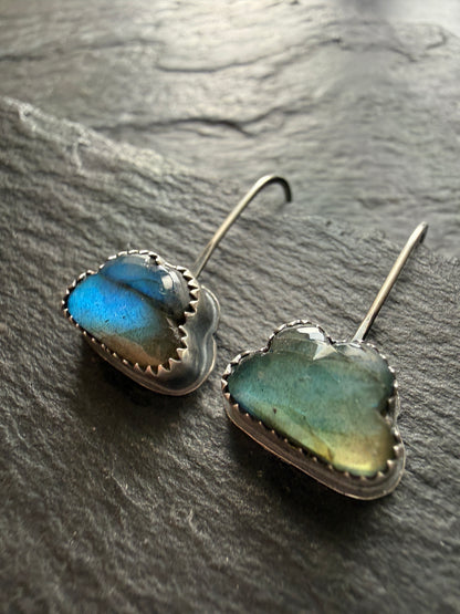 Labradorite Cloud Drop Earrings