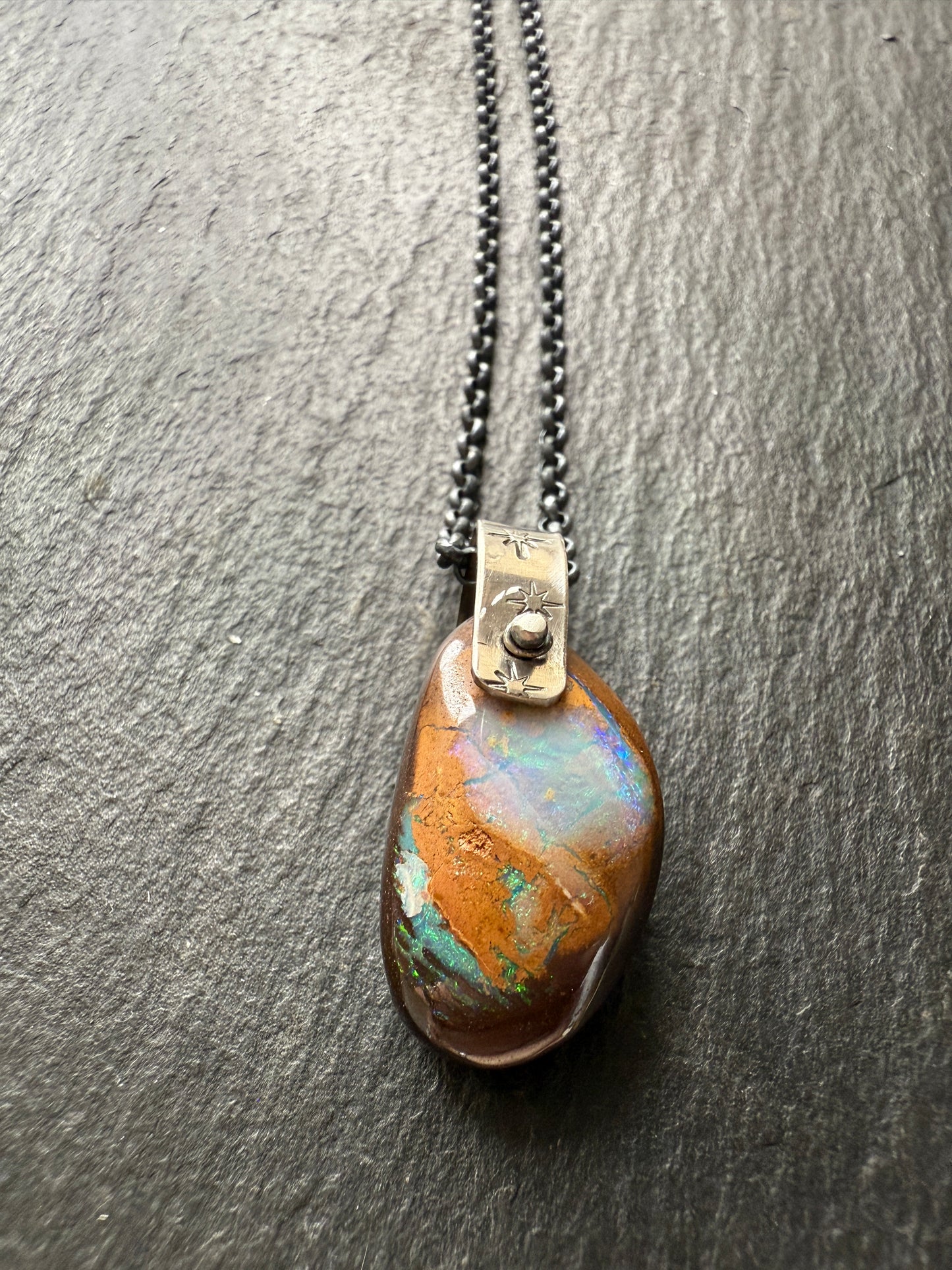 Ocean Blue Boulder Opal