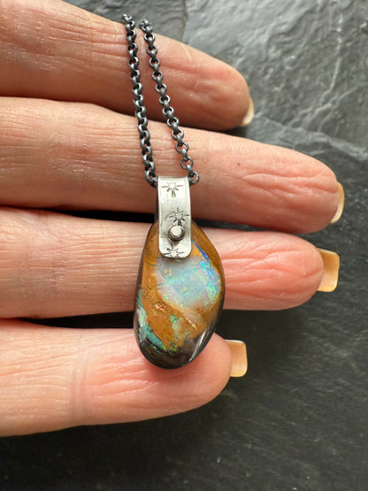 Ocean Blue Boulder Opal