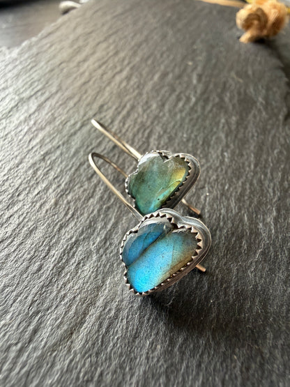 Labradorite Cloud Drop Earrings