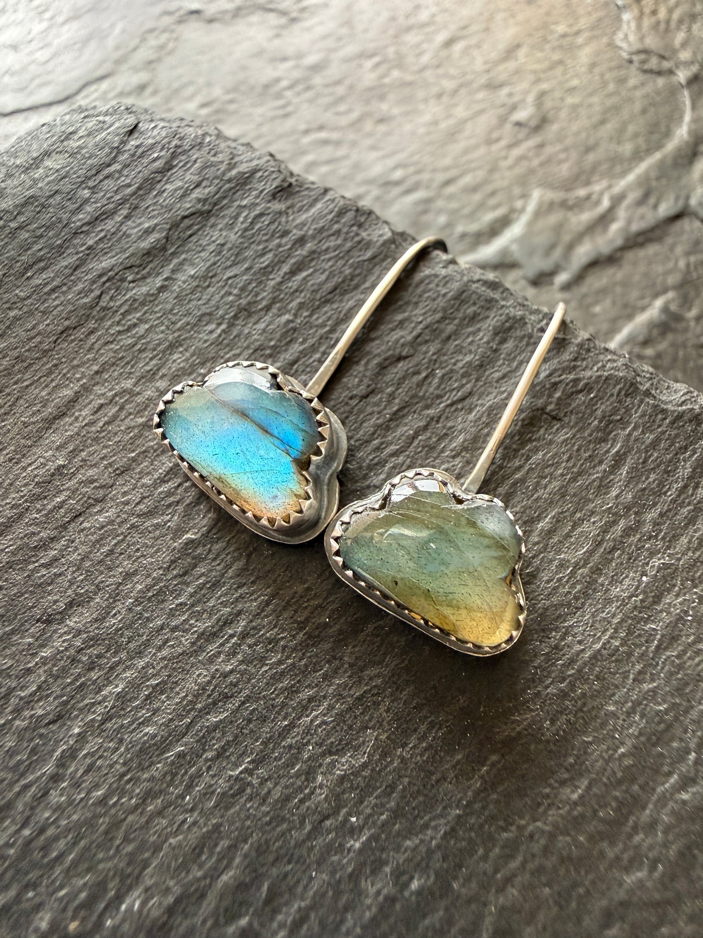 Labradorite Cloud Drop Earrings