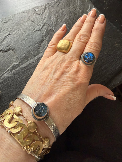 Labradorite Ring US 7.5 / UK O 1/2