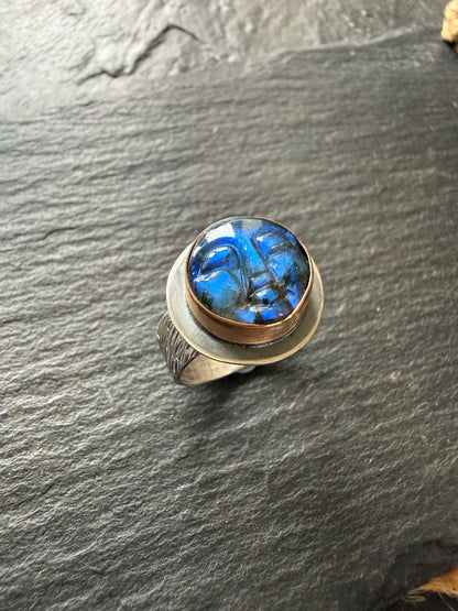 Labradorite Ring US 7.5 / UK O 1/2