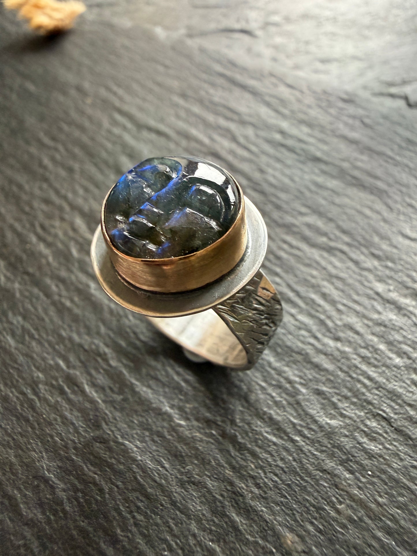 Labradorite Ring US 7.5 / UK O 1/2