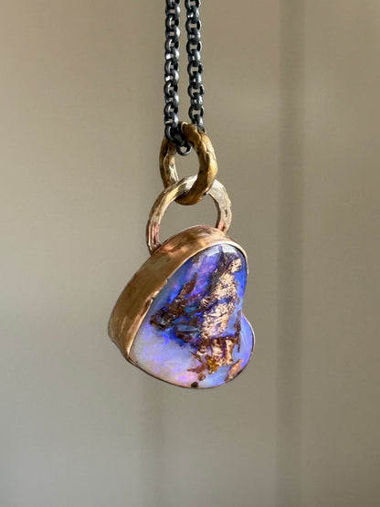 Purple opal pendant