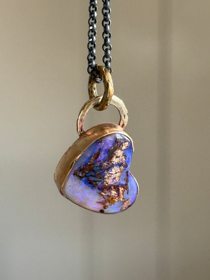 Purple opal pendant