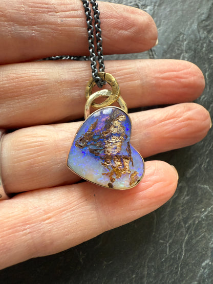 Purple opal pendant