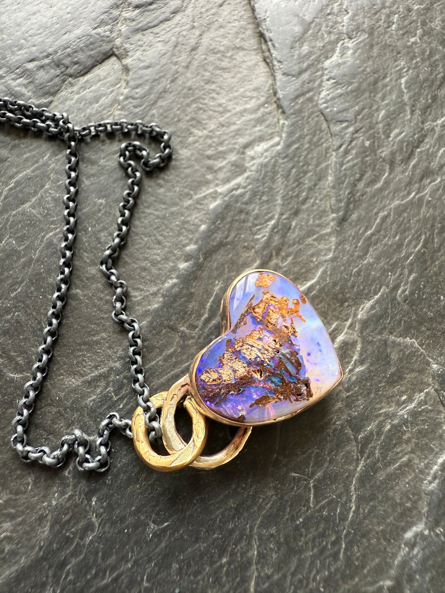 Purple opal pendant