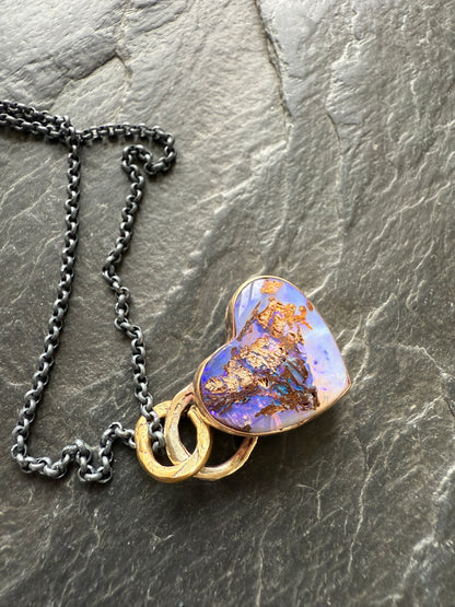 Purple opal pendant