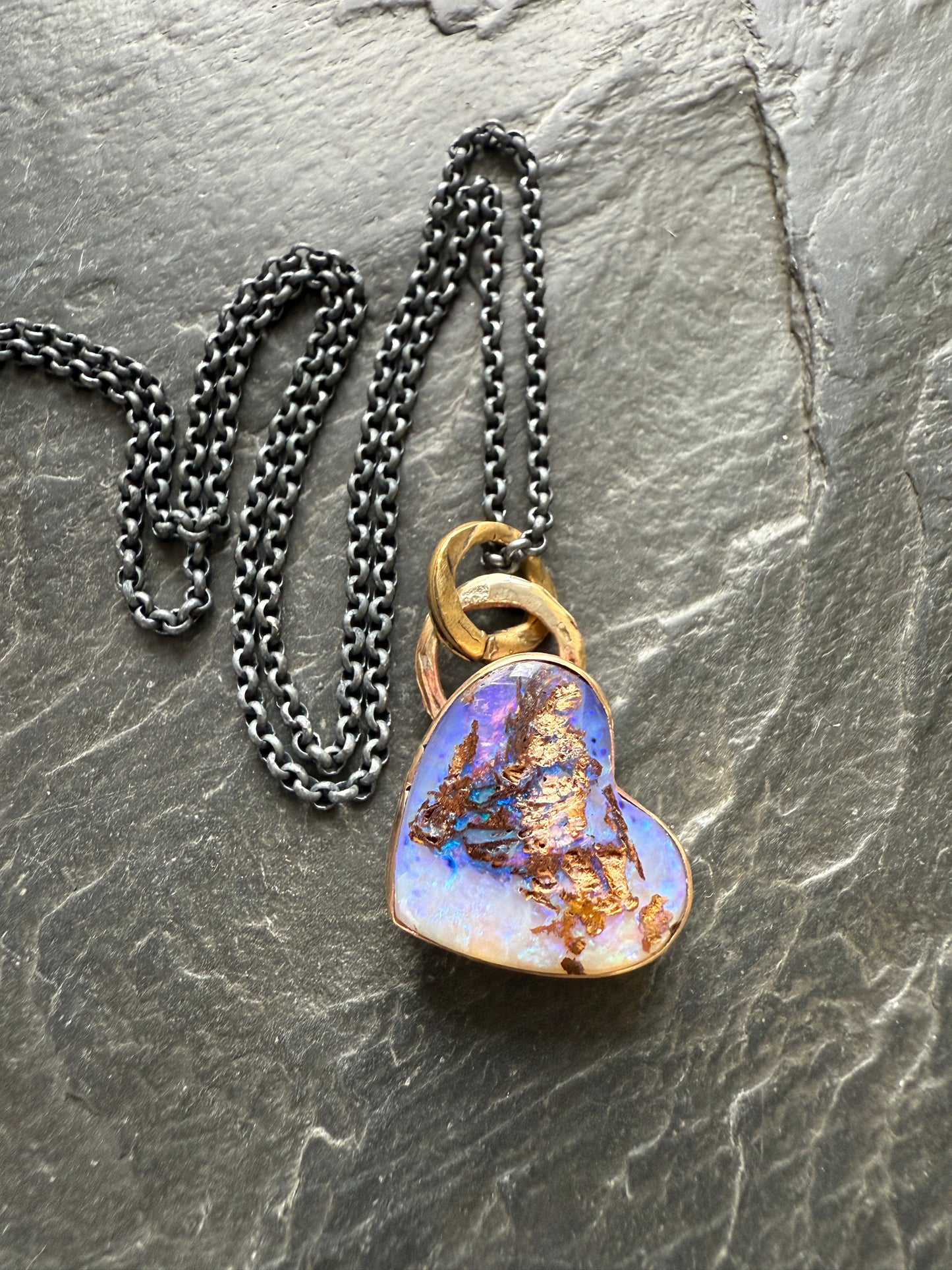 Purple opal pendant