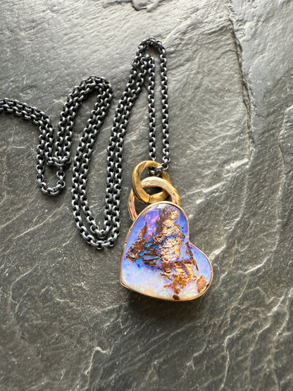 Purple opal pendant
