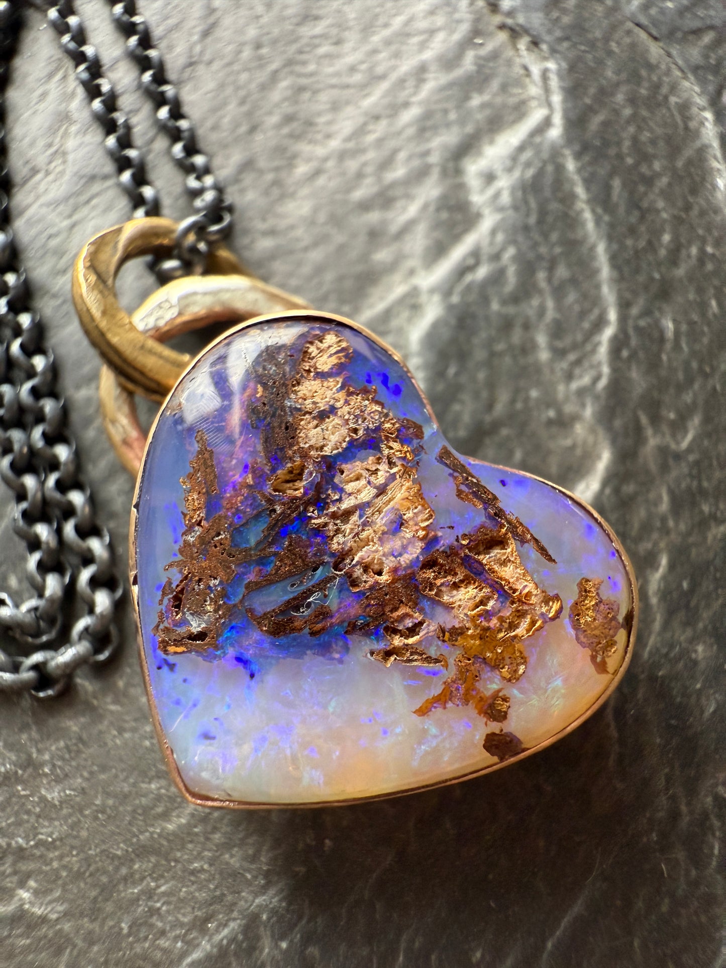 Purple opal pendant