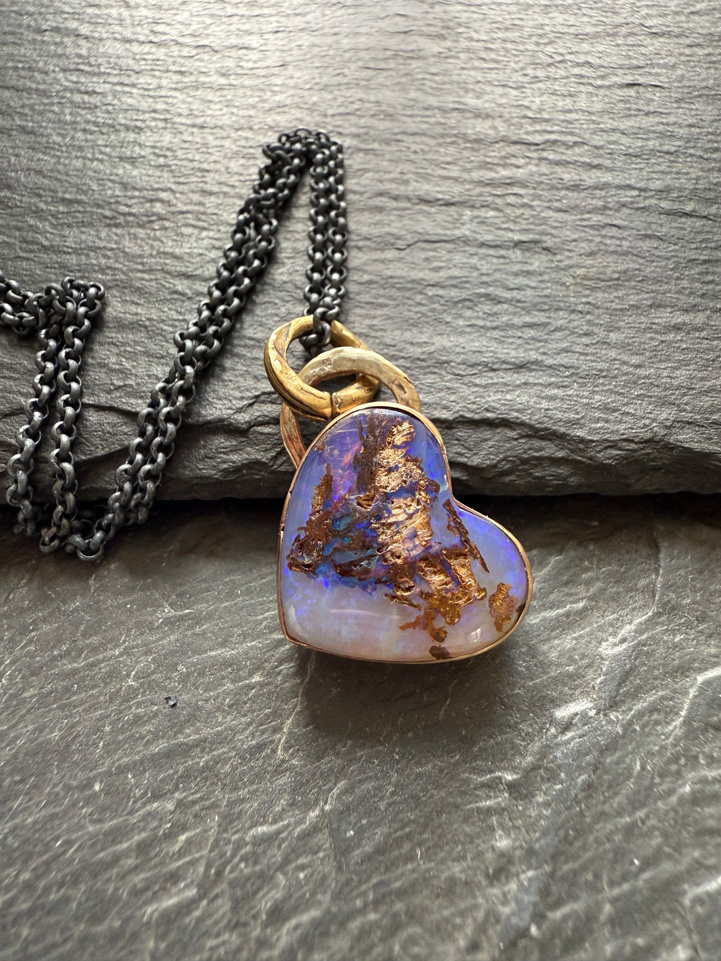 Purple opal pendant