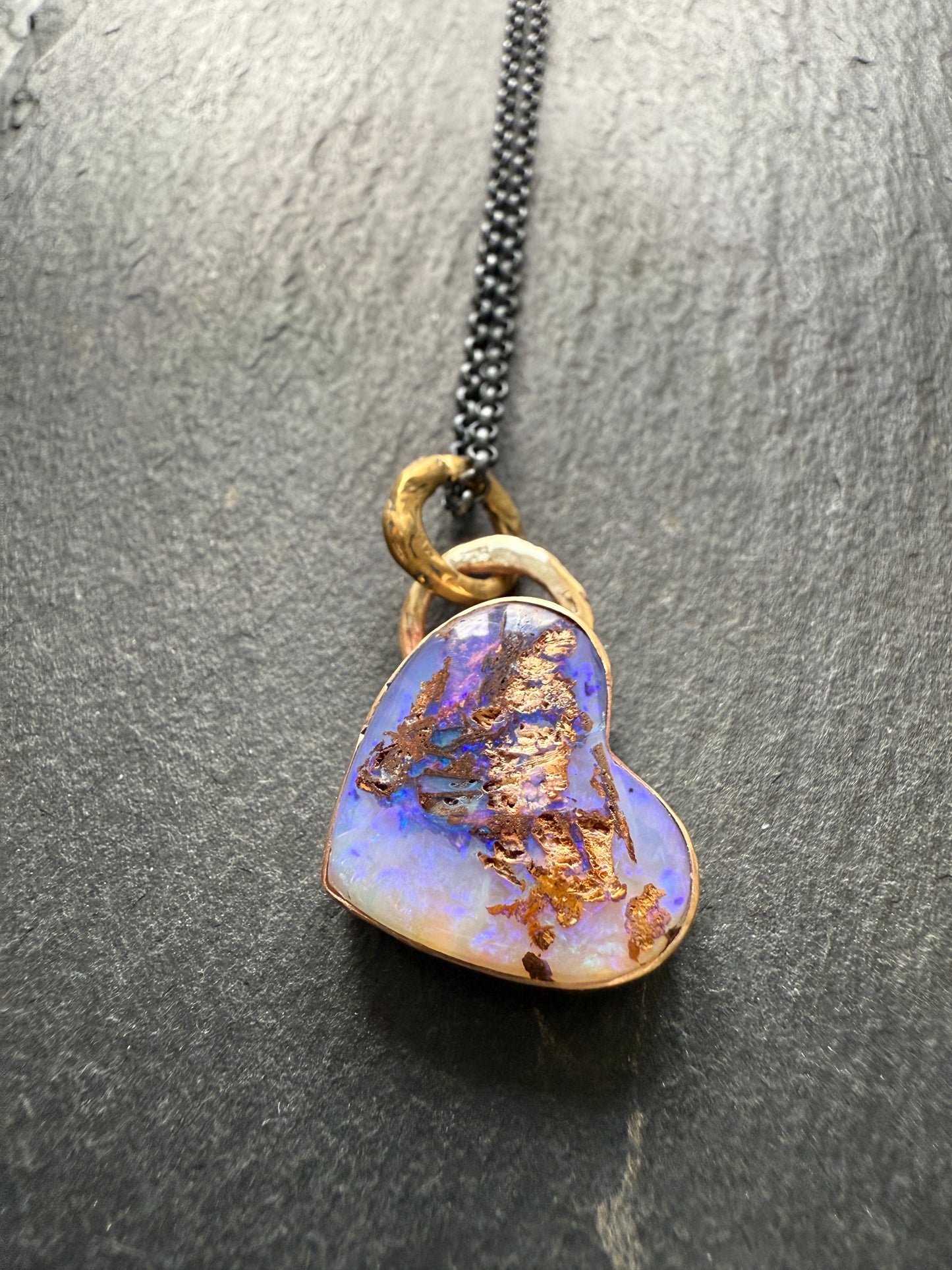 Purple opal pendant
