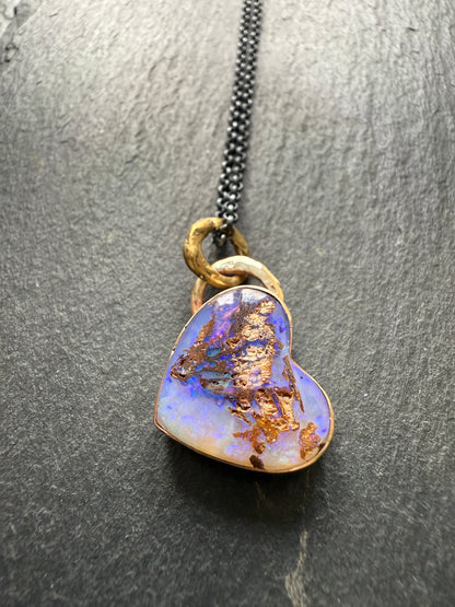 Purple opal pendant