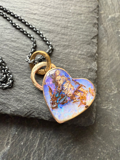 Purple opal pendant