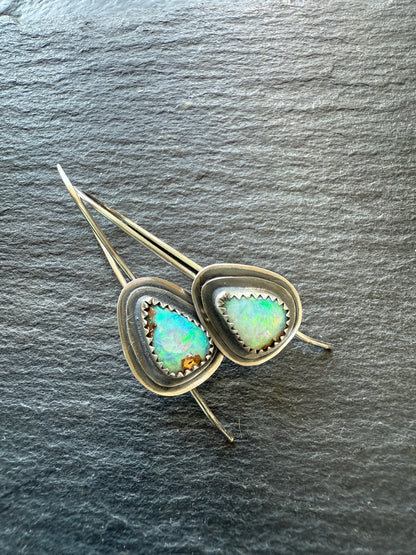 Boulder Opal Dangle Earrings