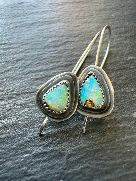 Boulder Opal Dangle Earrings