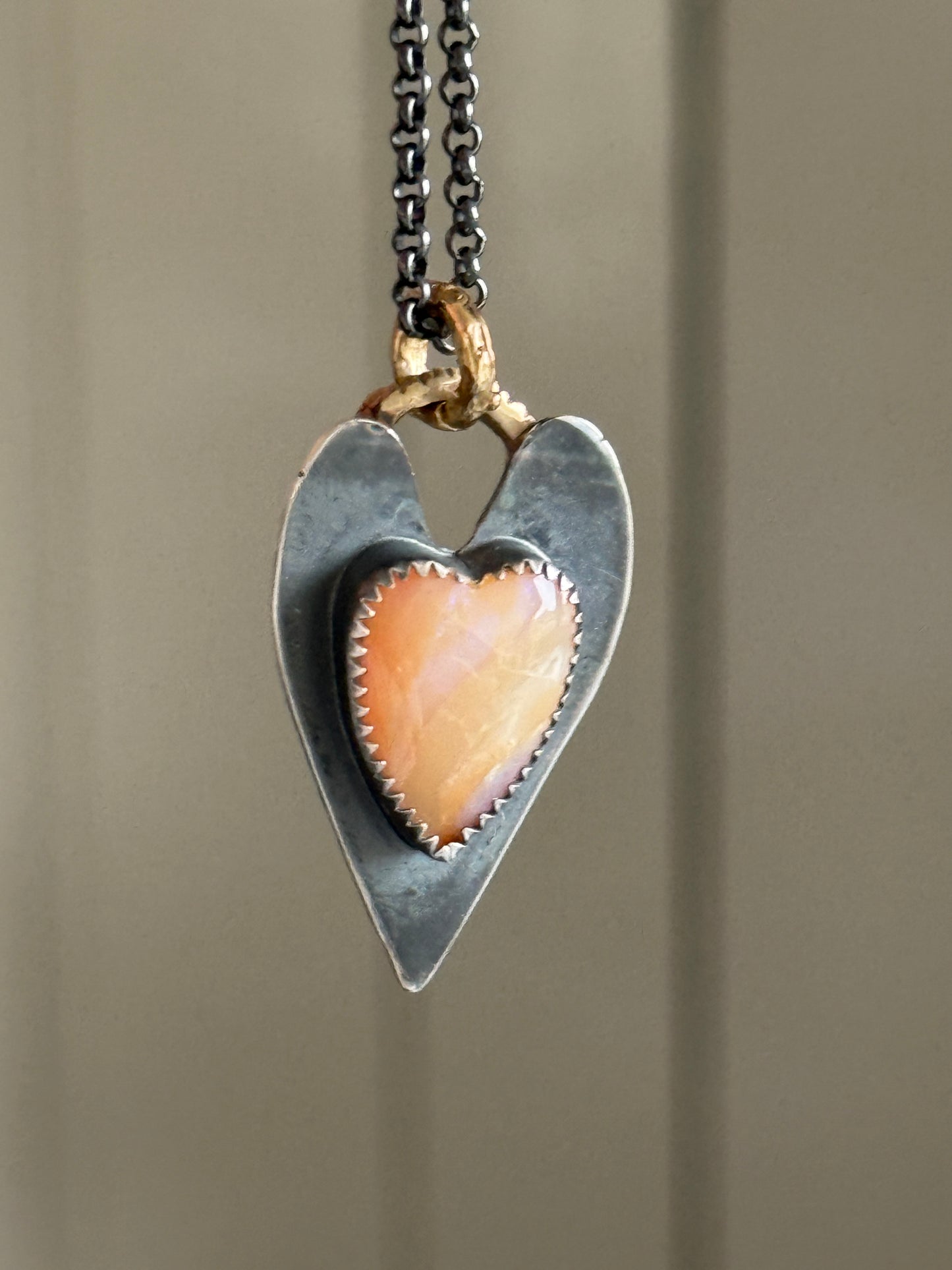 Boulder Opal Heart Pendant