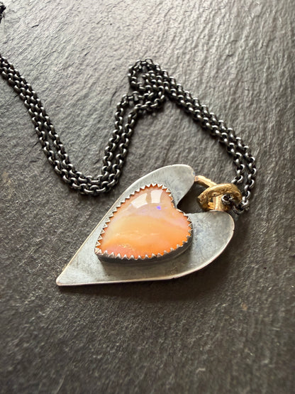 Boulder Opal Heart Pendant