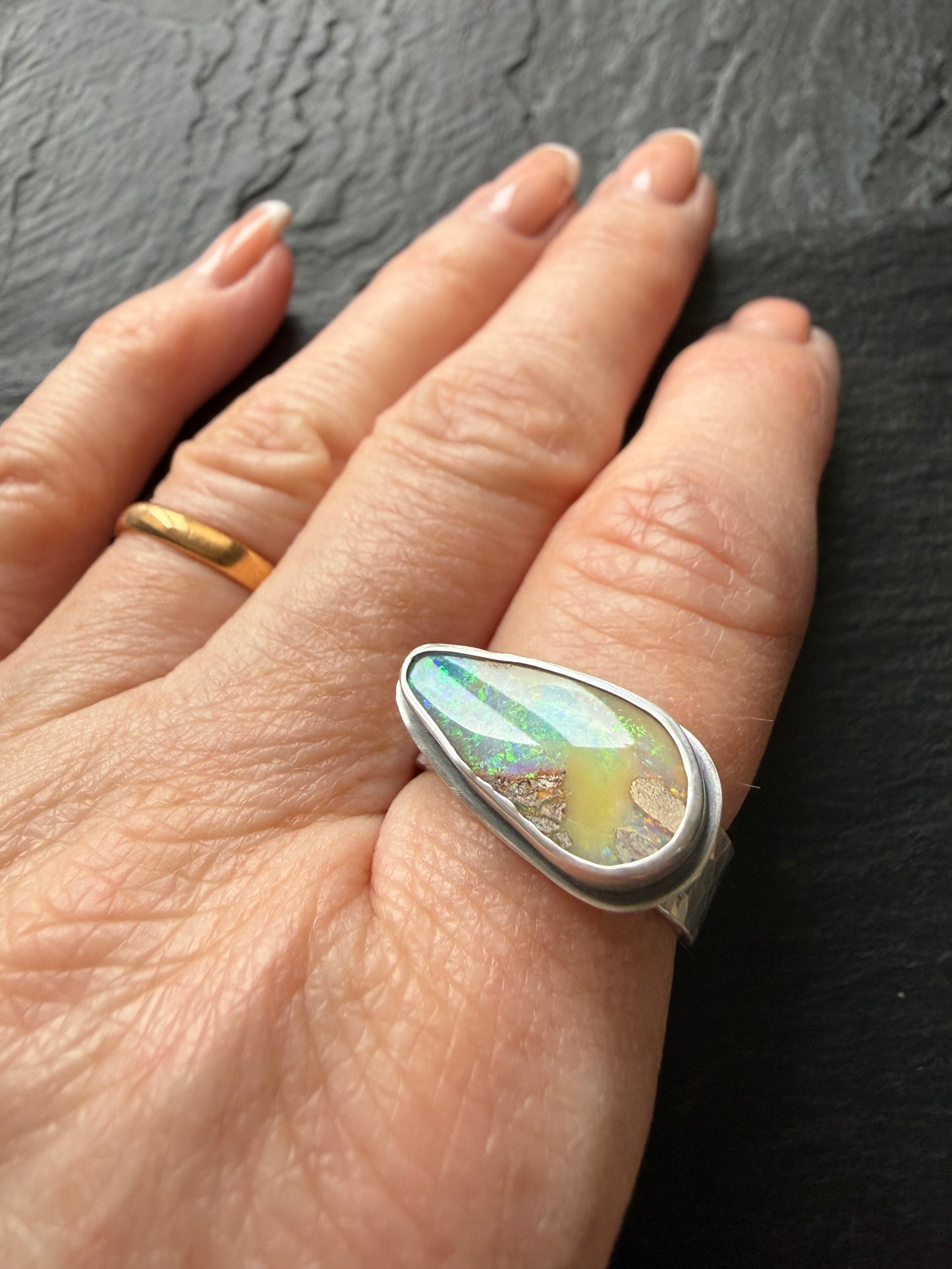 Opal Ring US 7.5 / UK O 1/2