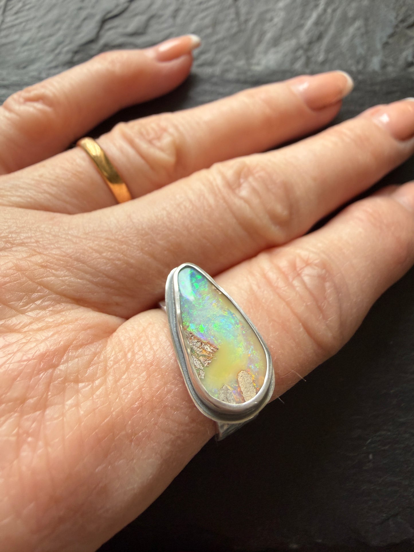 Opal Ring US 7.5 / UK O 1/2