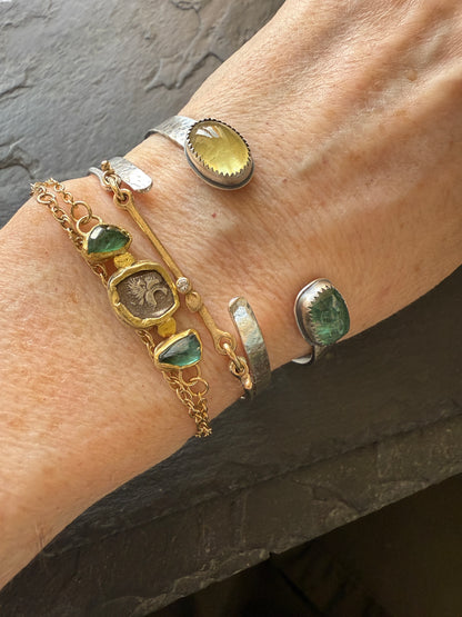 Open Cuff Tourmaline Bangle