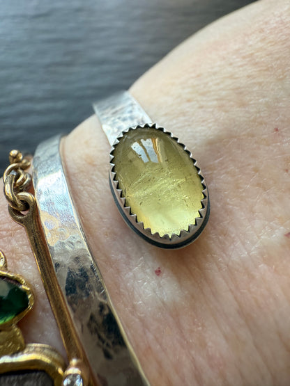 Open Cuff Tourmaline Bangle