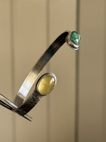 Open Cuff Tourmaline Bangle