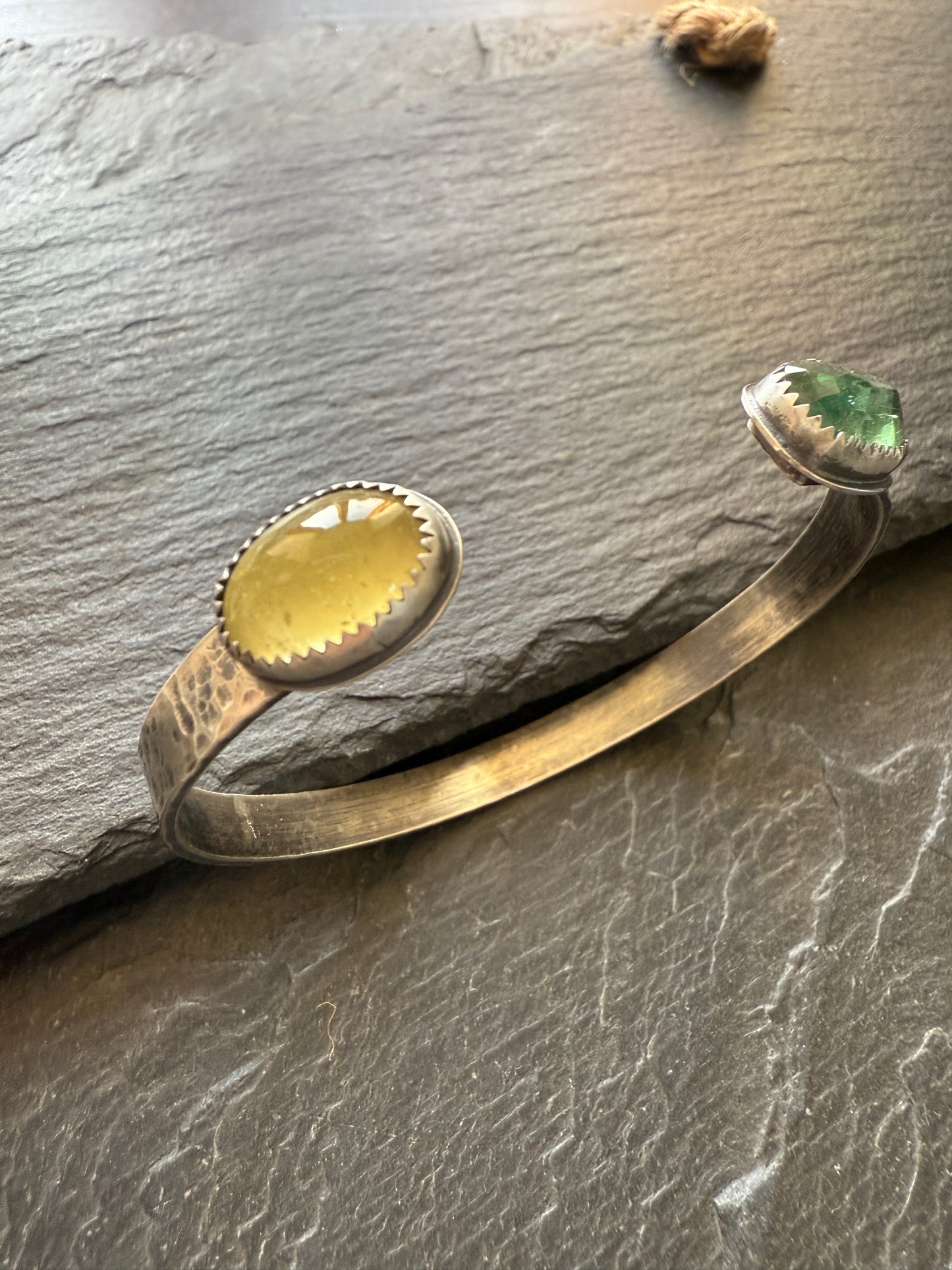 Open Cuff Tourmaline Bangle