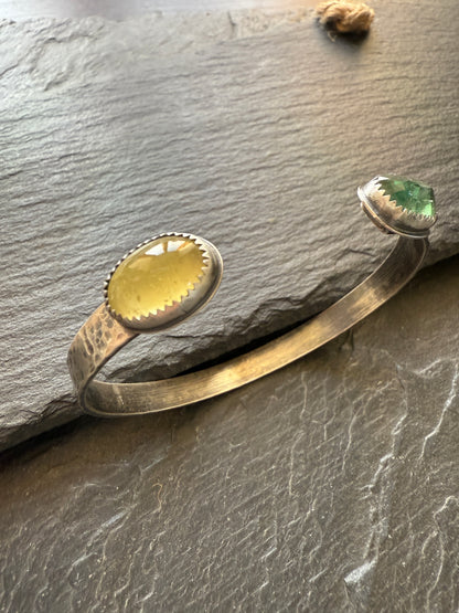 Open Cuff Tourmaline Bangle