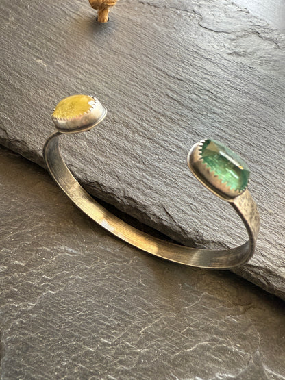 Open Cuff Tourmaline Bangle