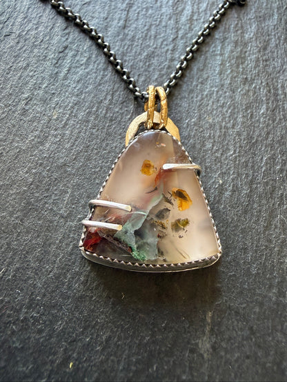 Chrysocolla Quartz Pendant