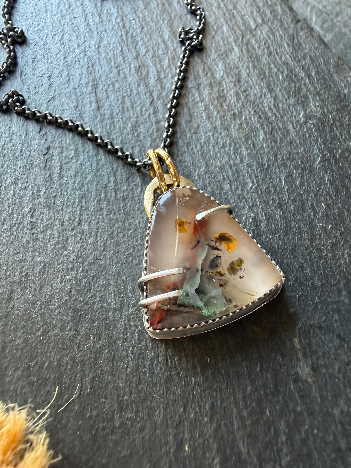 Chrysocolla Quartz Pendant