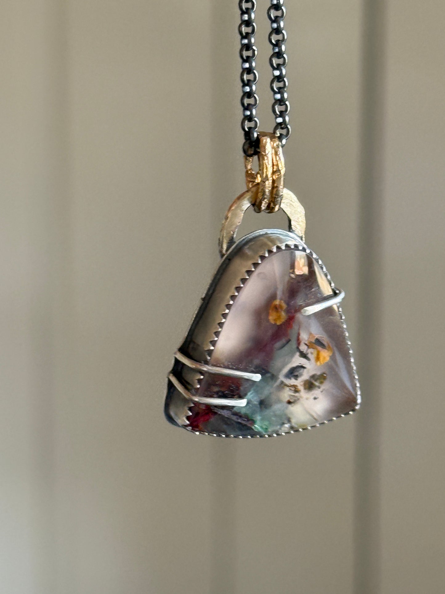 Chrysocolla Quartz Pendant