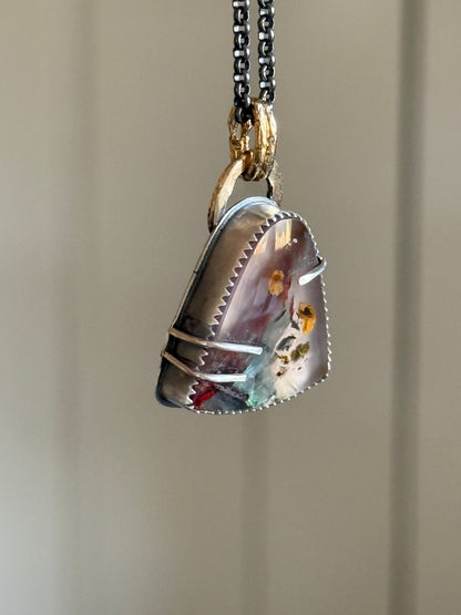 Chrysocolla Quartz Pendant