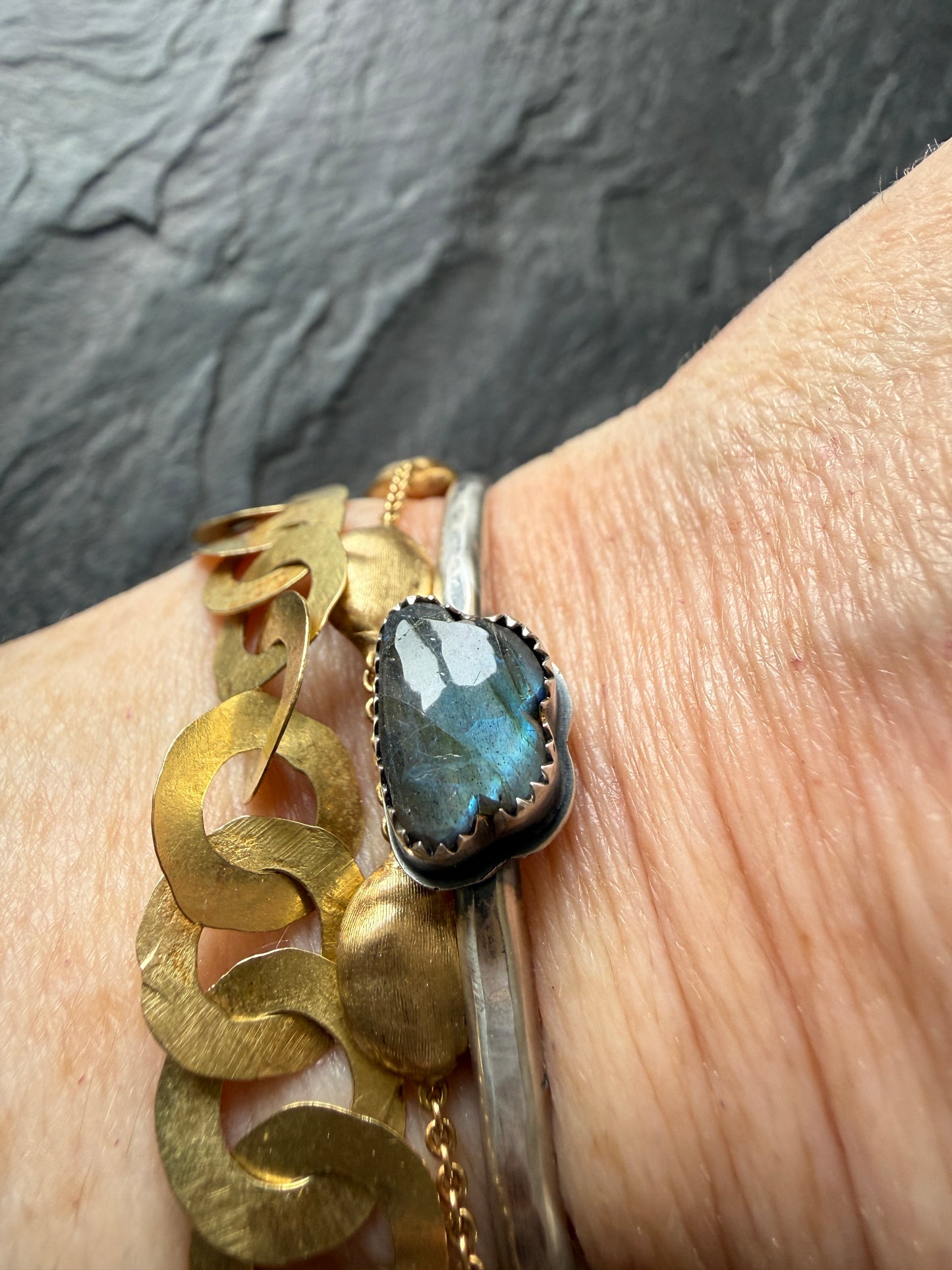 Labradorite Cloud Bangle