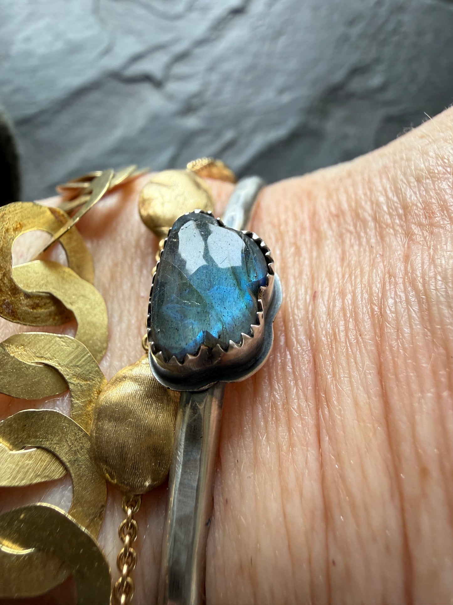 Labradorite Cloud Bangle