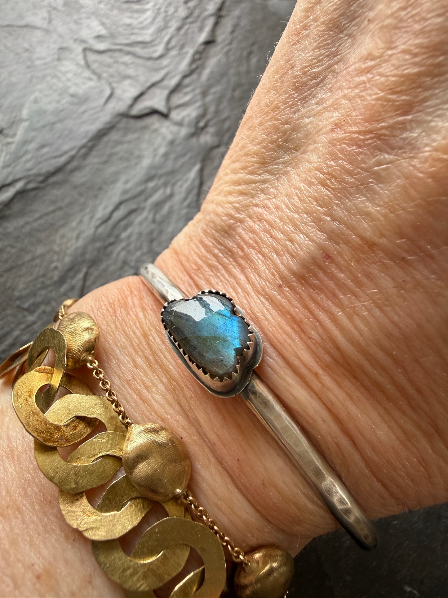 Labradorite Cloud Bangle