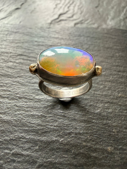 Ethiopian Opal Ring 6.5 US / M 1/2 UK