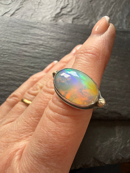 Ethiopian Opal Ring 6.5 US / M 1/2 UK