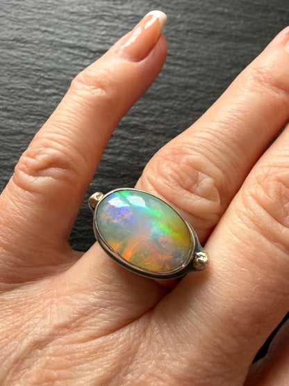 Ethiopian Opal Ring 6.5 US / M 1/2 UK
