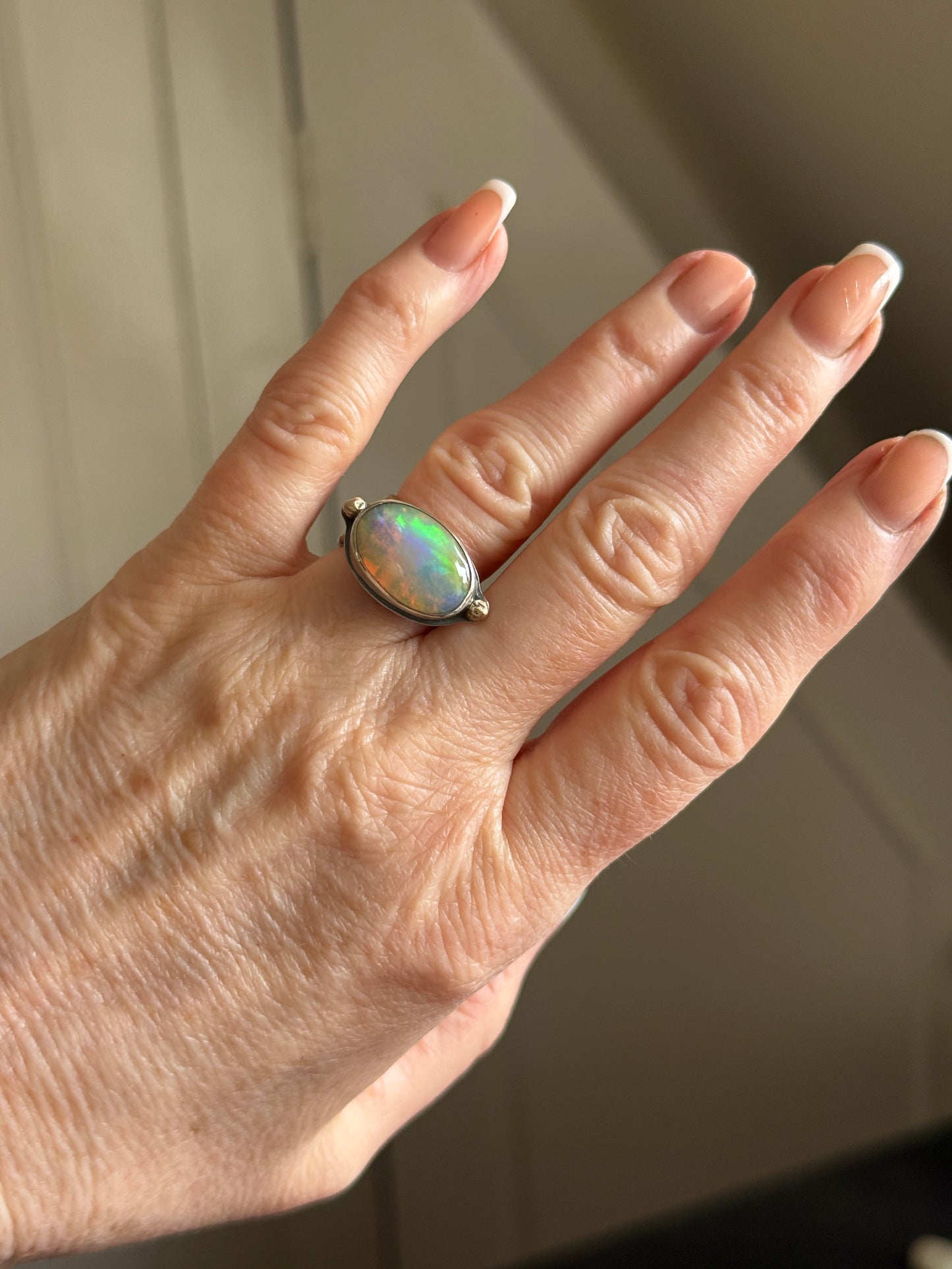 Ethiopian Opal Ring 6.5 US / M 1/2 UK