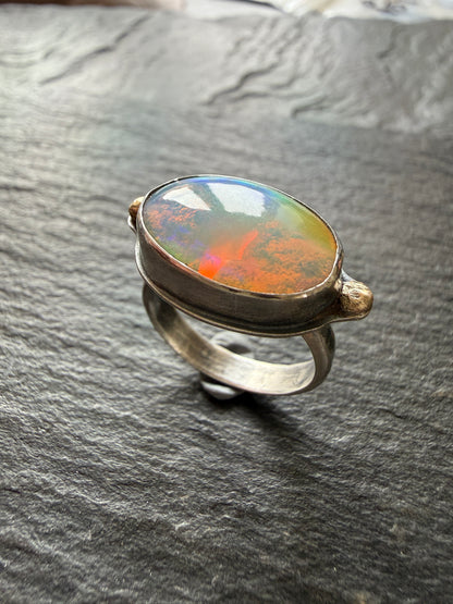 Ethiopian Opal Ring 6.5 US / M 1/2 UK